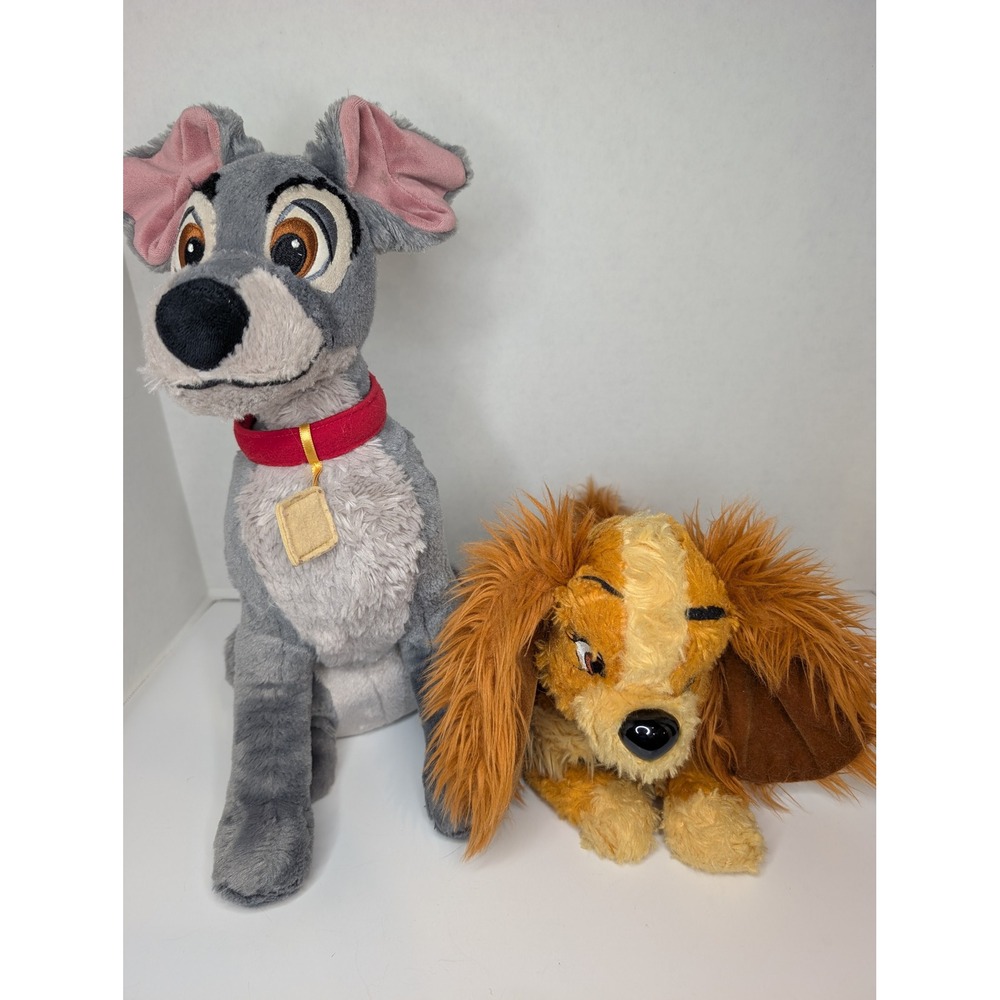 Disney Lady and the Tramp Plush Lot 2 Dogs Disney Parks Lady + Tramp Stuffed